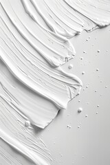 Abstract White Paint Texture with Smooth Brushstrokes