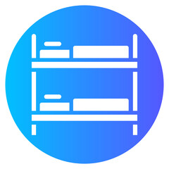 bunk bed gradient icon