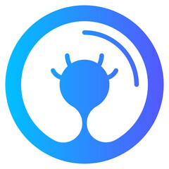 neck pillow gradient icon