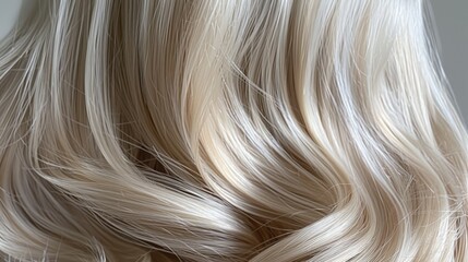 Naklejka premium Blonde wig details with natural hair and extensions