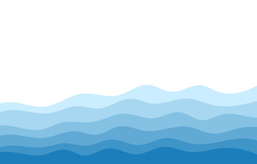 Fototapeta premium Background vector illustration of blue ocean wave layers