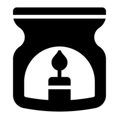 Obraz premium aromatherapy glyph icon