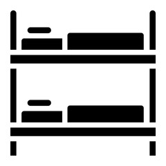 bunk bed glyph icon
