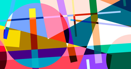Vector colorful abstract geometric poster