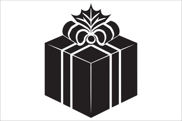 Gift box icon.  Gift box silhouette Vector illustration. Gift boxes silhouette.