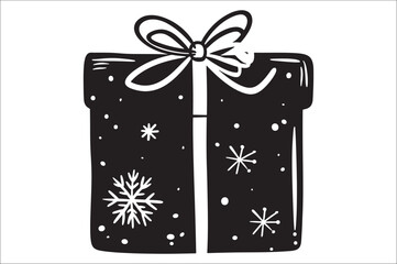 Gift box icon.  Gift box silhouette Vector illustration. Gift boxes silhouette.