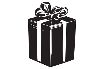 Gift box icon.  Gift box silhouette Vector illustration. Gift boxes silhouette.