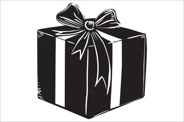 Gift box icon.  Gift box silhouette Vector illustration. Gift boxes silhouette.