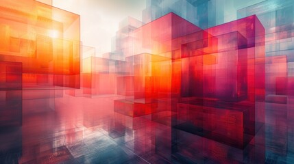 Sleek Cube Structure Overlay for Creative Visualization