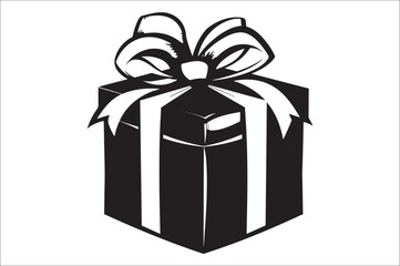 Gift box icon.  Gift box silhouette Vector illustration. Gift boxes silhouette.