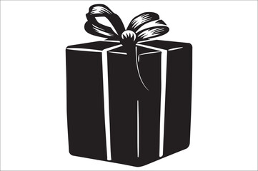 Gift box icon.  Gift box silhouette Vector illustration. Gift boxes silhouette.