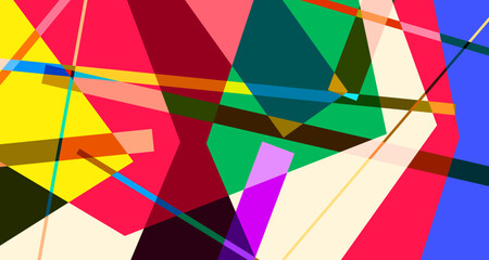 Fototapeta premium Vector colorful abstract geometric poster