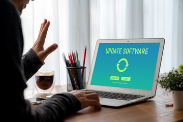 Software update on computer for modish version of device software upgrade