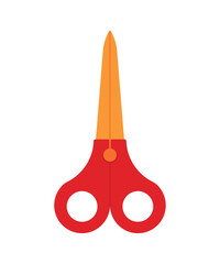 Scissors Cute Cartoon Vector Clipart for School Stationery Items List Tools Element in Flat Illustration