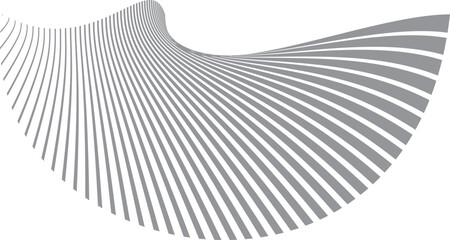 abstract simple grey thin to thick stylish wave line art can be used background.