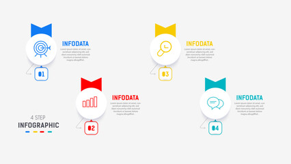 Three Step Infographic label design Vector template with line icons. process steps diagram, presentations, workflow layout, banner, flow chart, info graph vector illustration.