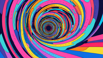 an abstract art template that captures the psychedelic experience, with vibrant colors, swirling patterns, and optical illusions for a mind-bending visual journey
