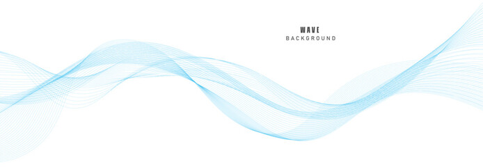 Abstract wave element for design. Digital frequency track equalizer. Stylized line art background. Vector illustration.