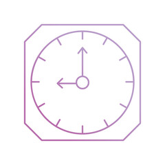 clock icon with white background vector stock illustration