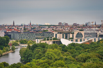 Berlin Germany, high angle view city skyline at Tier Garden