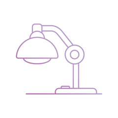 desk lamp icon with white background vector stock illustration