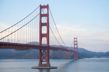 The big and gorgeous Golden Gate Bridge in San Francisco, California