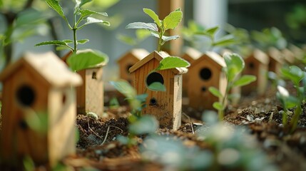 A green initiative school project involving the construction of birdhouses fosters an understanding of biodiversity and the significance of tree planting in reducing the carbon footprint.