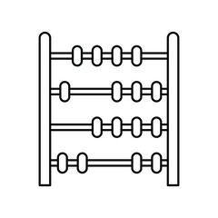 abacus icon with white background vector stock illustration
