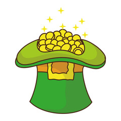 Happy Saint Patrick's Day icon. Isolated Vector Illustration in Minimalist Cartoon Design.
