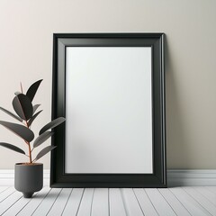 empty room with a picture frame