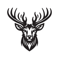 Lion, deer, cute dog head vector