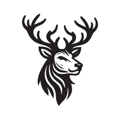 Naklejka premium Lion, deer, cute dog head vector