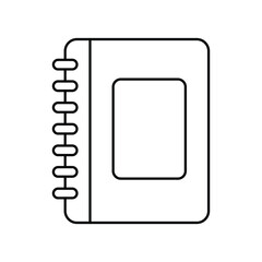 notebook icon with white background vector stock illustration