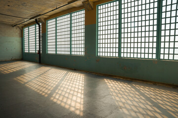 Inside of a Alcatraz prison, San Francisco, California