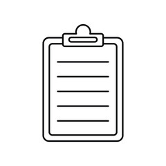 clipboard icon with white background vector stock illustration