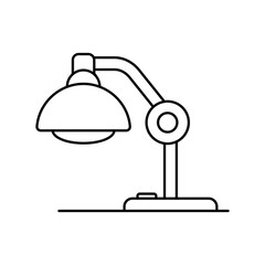 desk lamp icon with white background vector stock illustration