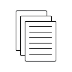 document icon with white background vector stock illustration