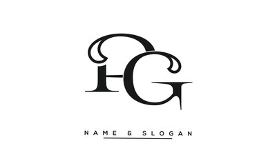 GP, PG, G, P Abstract Letters Logo Monogram