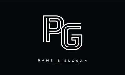 GP, PG, G, P Abstract Letters Logo Monogram