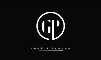 GP, PG, G, P Abstract Letters Logo Monogram