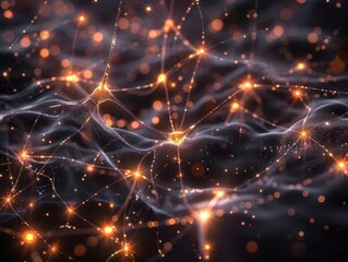 Fototapeta premium Business intelligence enhanced by neural network technology