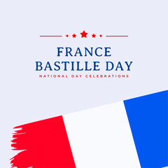 France bastille day independence day celebration graphics template