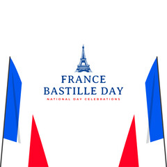 France bastille day independence day celebration graphics template