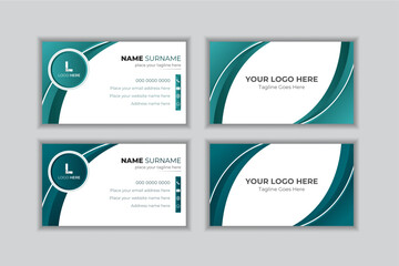 Attractive medical business card design with abstract shape.