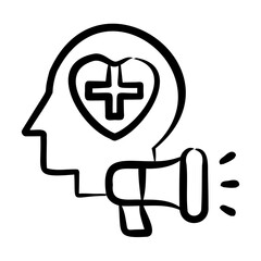 Obraz premium Mental Health Campaigns Icon