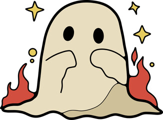  ghost illustrations, perfect for adding a touch of spooky cuteness to your Halloween parties