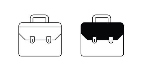 briefcase icon with white background vector stock illustration