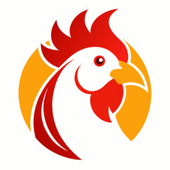 Chicken logo icon design vector art Illustration.