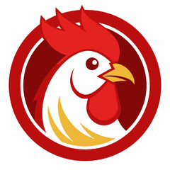 Chicken logo icon design vector art Illustration.