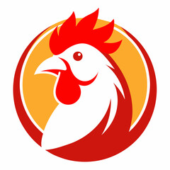 Chicken logo icon design vector art Illustration.